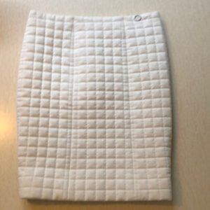 CHANEL Ivory Quilted Skirt